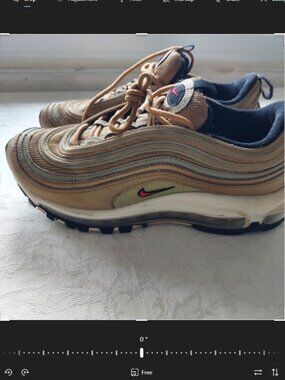 Nike Women's Size 7.5 Air Max 97 OG QS Metallic Gold 2017